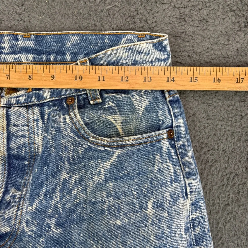 Vintage‎ Levis 501 Mens Student Fit Acid Washed Button Fly Denim Jeans 28x34